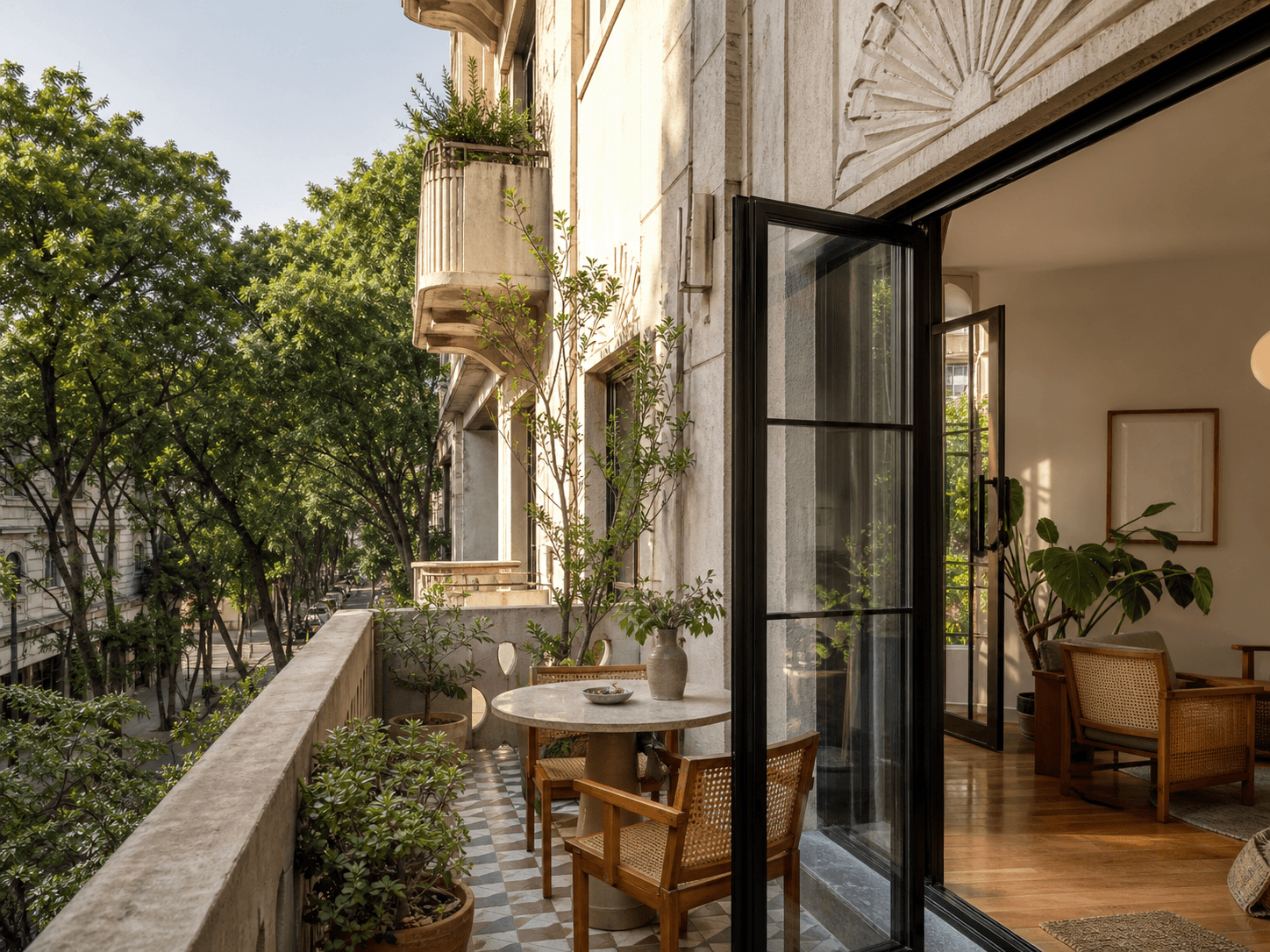 Roma Norte terrace flat exterior